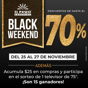 ¡Black Weekend en El Paseo Shopping!
